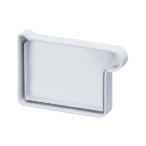 Inefa Rinnenboden rechts, PVC, NW 68, Kastenrinne, weiß. Dachrinnen-Abdichtung.