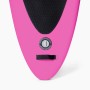 Pinkes Suprfit SUP Stand-Up-Paddling Board Heck mit schwarzem EVA Pad, Ventil und Leash-Befestigung.