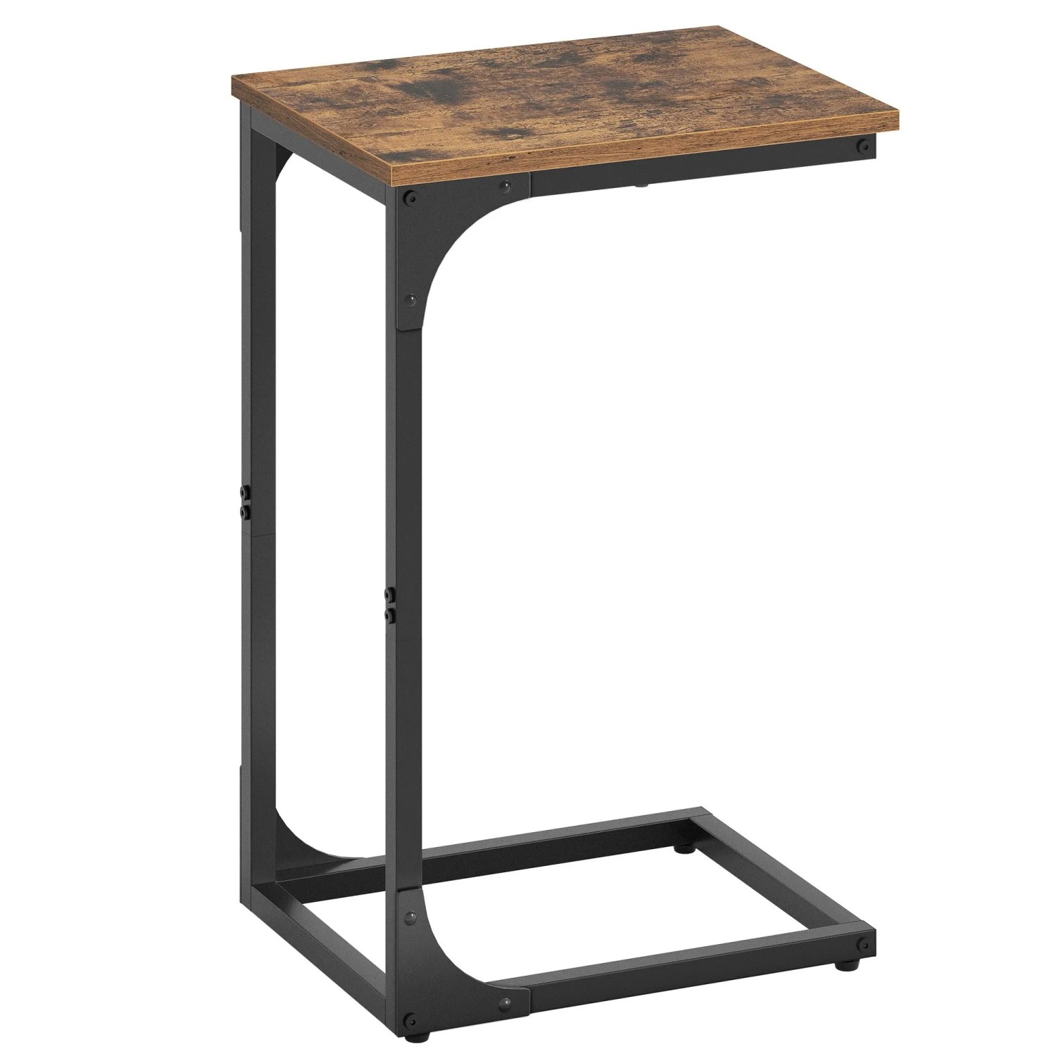 Vasagle Beistelltisch C-Form 62 cm x 40 cm x 30 cm Braun-Schwarz