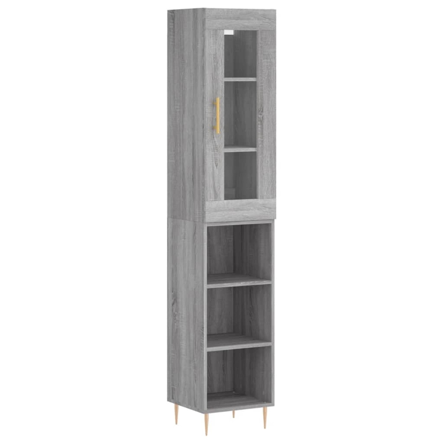 vidaXL Highboard Grau Sonoma 34,5x34x180 cm Holzwerkstoff 3199359 günstig online kaufen
