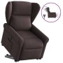 vidaXL Relaxsessel mit Aufstehhilfe Elektrisch Dunkelbraun Stoff 3303399_10