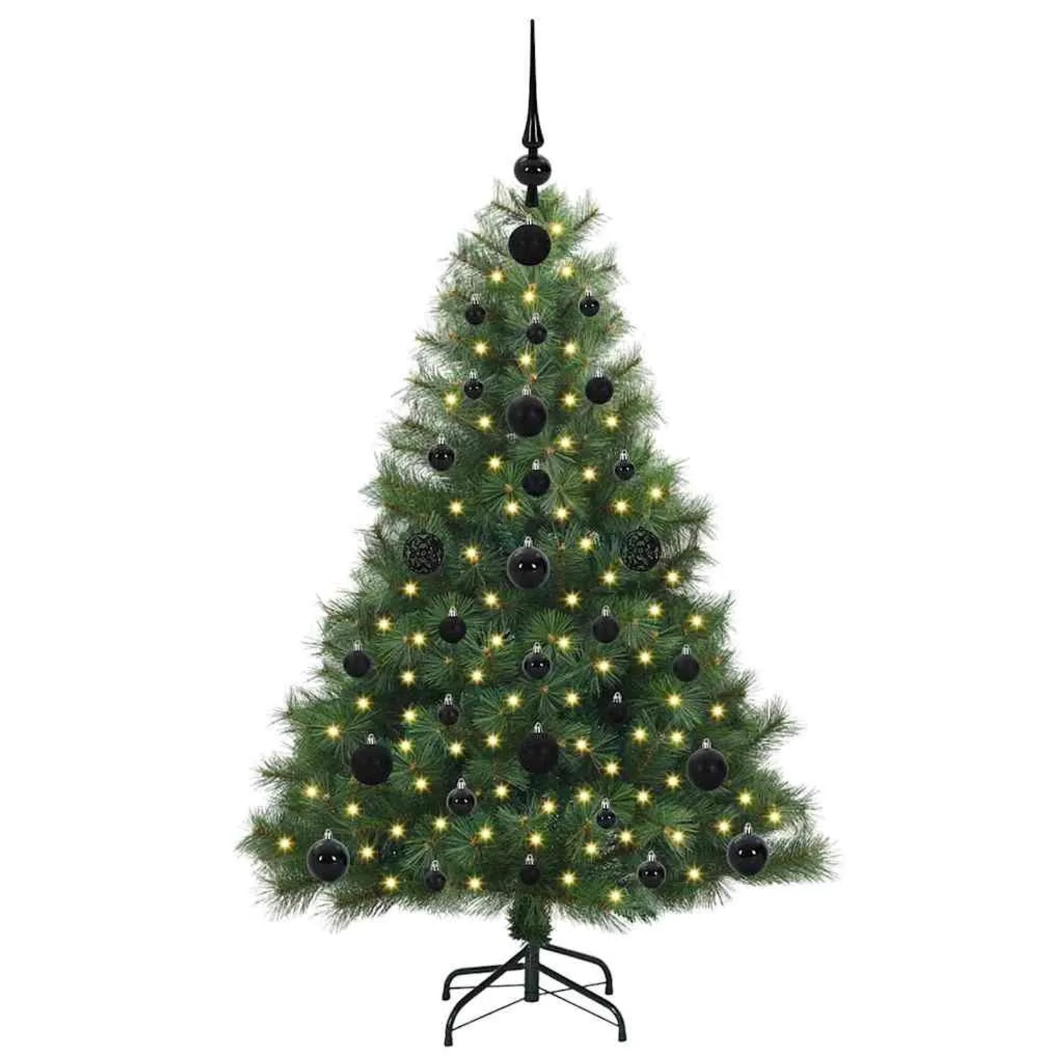 vidaXL Künstlicher Weihnachtsbaum mit 150 LEDs Grün 120 cm PE und PVC 3397758