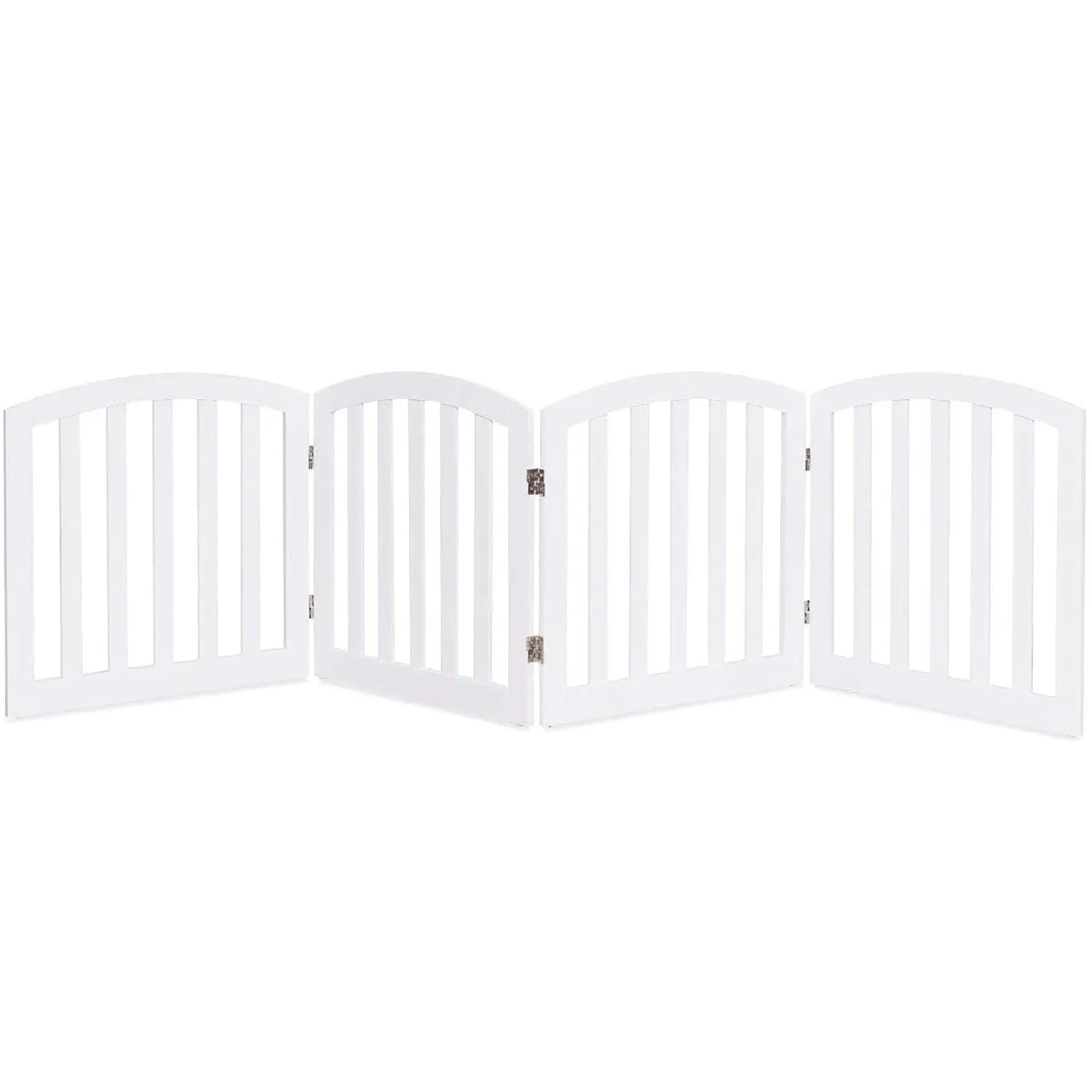 Costway 4-Teiliges Absperrgitter Weiß 61 cm x 246 cm