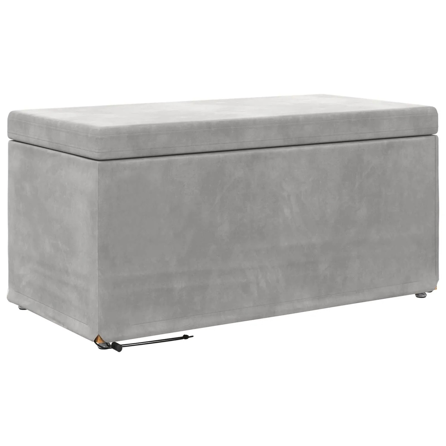 vidaXL Hocker Hellgrau 81 x 41 x 40 cm Samt und Engineering Holz 876780