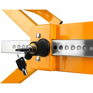 Calima Radkralle, gelb, für 13-16 Zoll Räder, mit Schloss und Schlüssel als Diebstahlschutz.