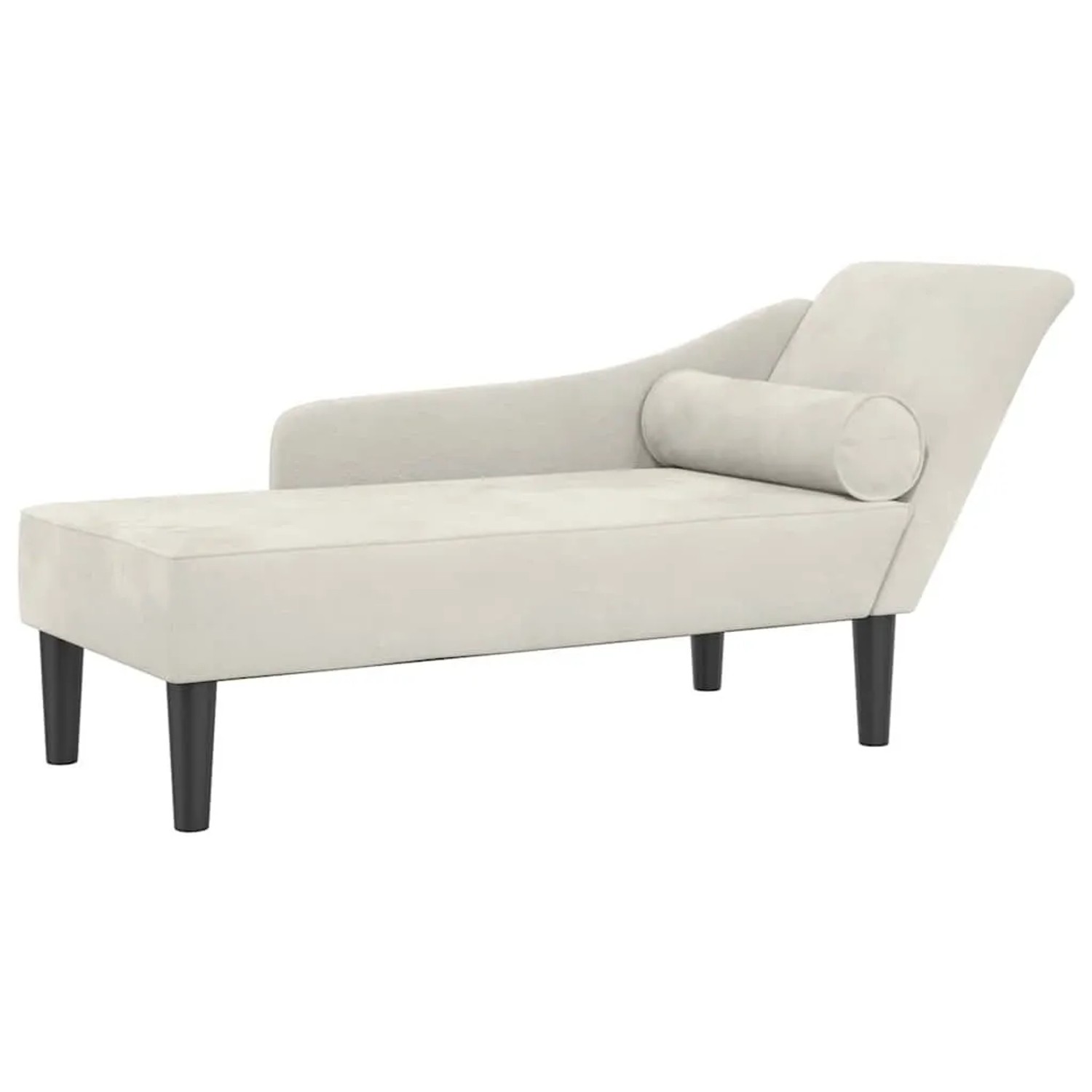 vidaXL Chaiselongue mit Kissen Creme Samt 4007595