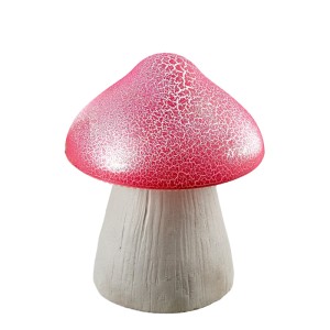 Roter LED-Solar-Pilz von Luca Lighting, 14,5 cm hoch, für die Gartendekoration.
