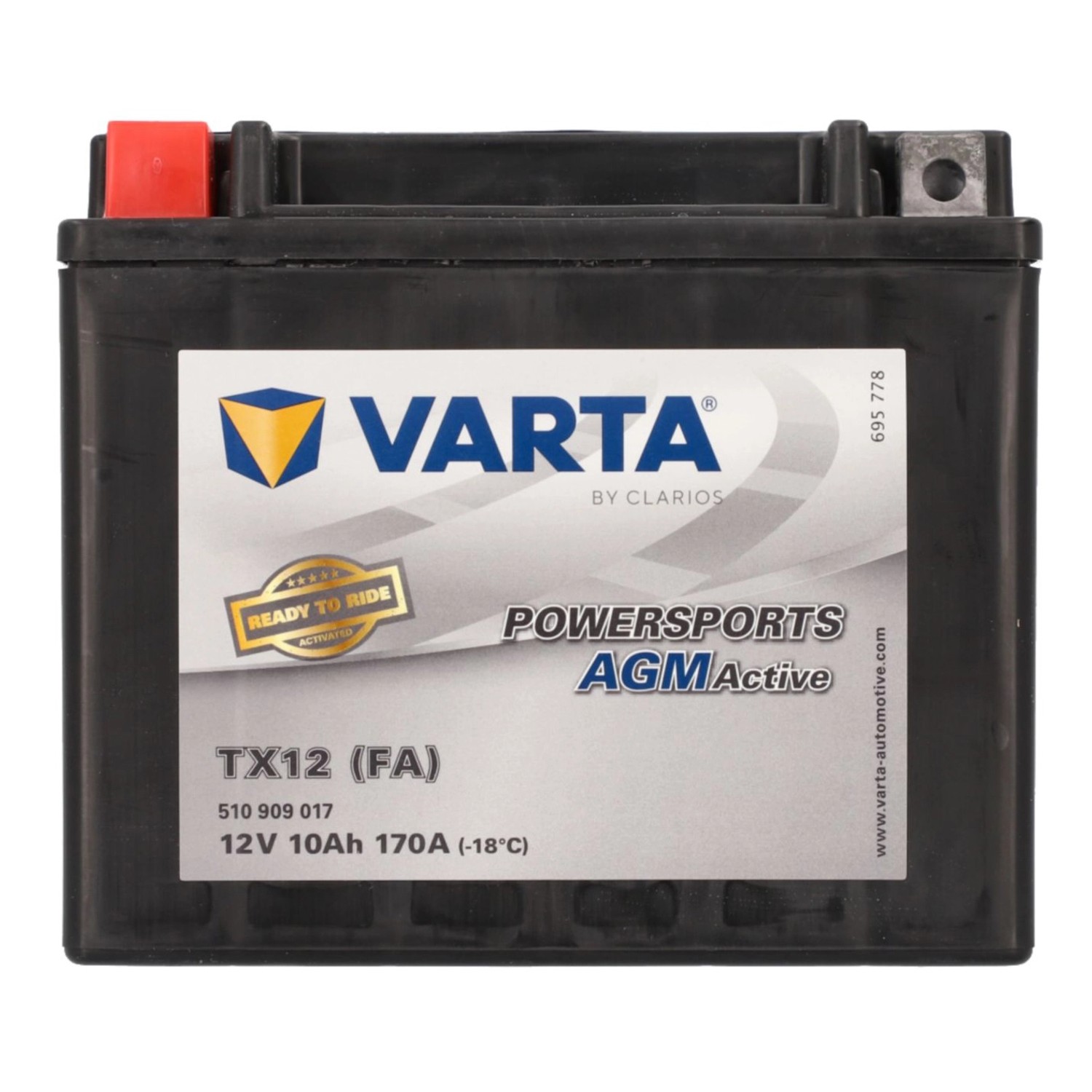 Varta MoBa Batterie 10Ah Powersports Active AGM für Motorrad, Quad & Co.