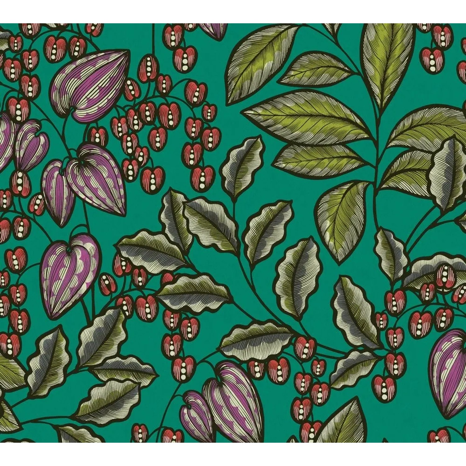 Tadessi Tapete Floral M1-No.1450 Vliestapete in Rot