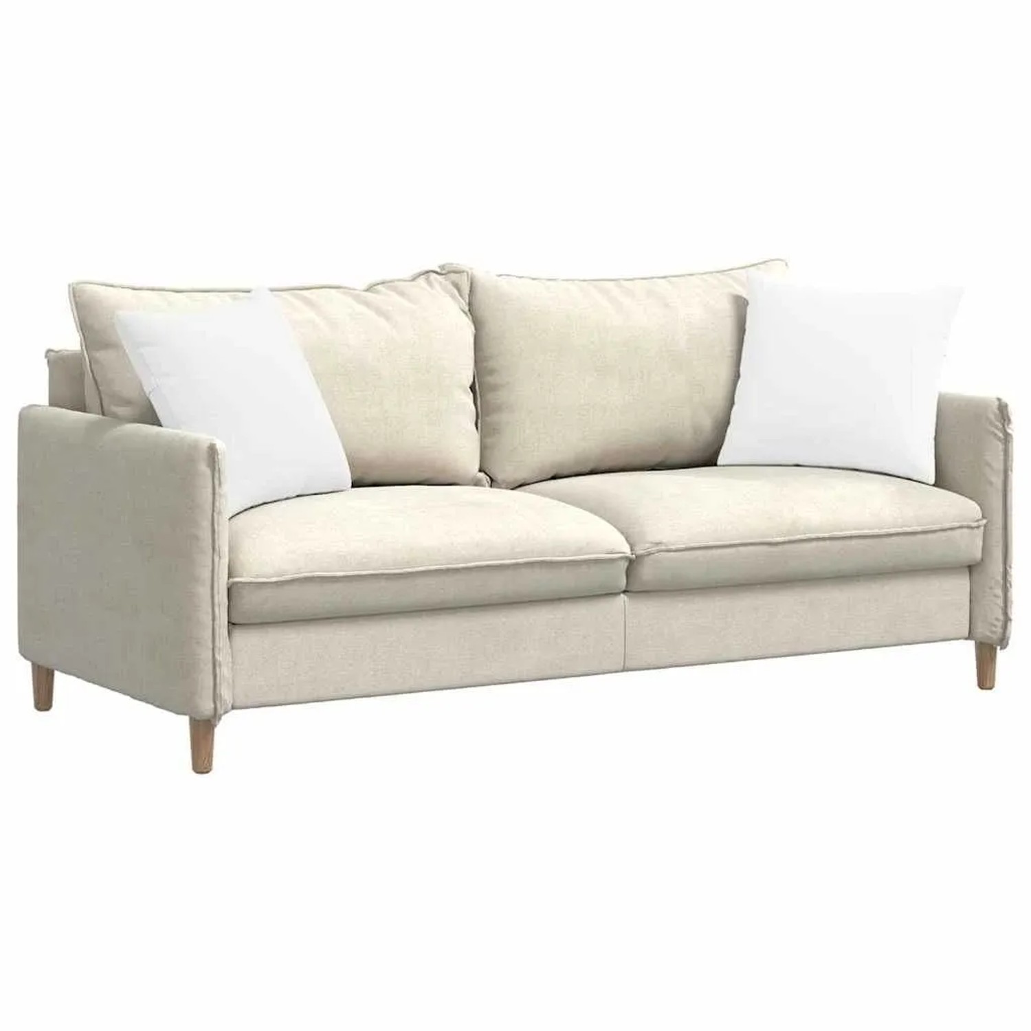 Weißes vidaXL Sofakissen 2er Set, 45x45cm, Stoff, für Wohnraum.
