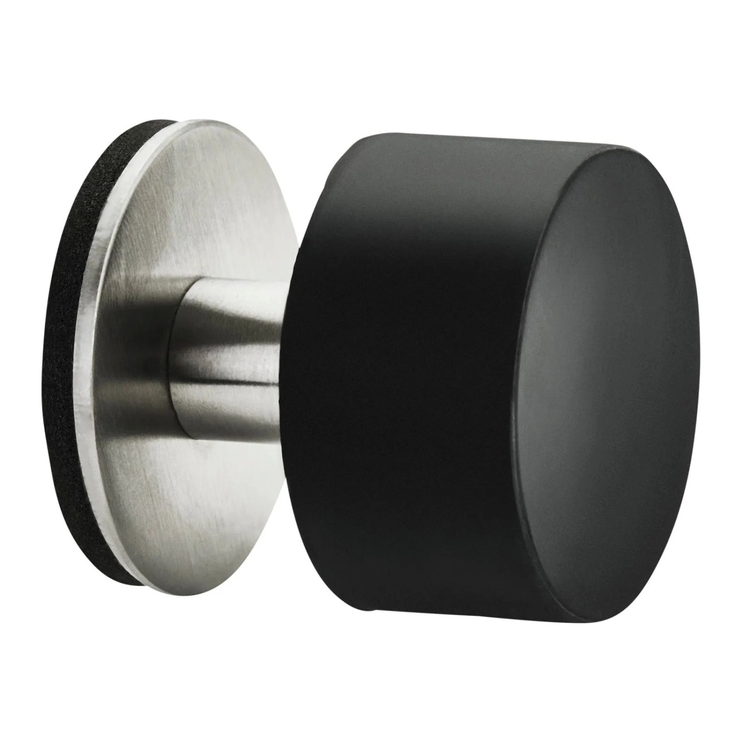 SOTECH Türstopper HEKTOR Ø40 mm H 40 mm Edelstahl Schwarz Selbstklebend