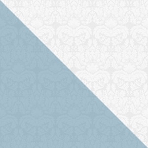 Weiße, matte Barock Tapete mit Ornament Muster, überstreichbar.