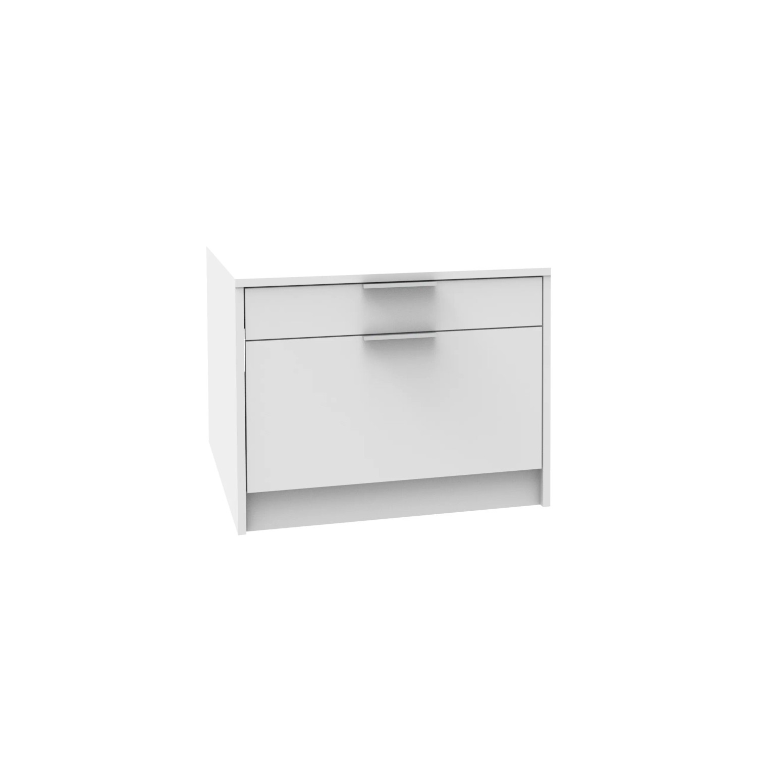 Fackelmann Unterbauschrank mit Schub und Ablage 65 cm x 50,2 cm Weiß