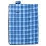 vidaXL Picknickdecke Faltbar Blau Kariert 200x150 cm Samt 4004203