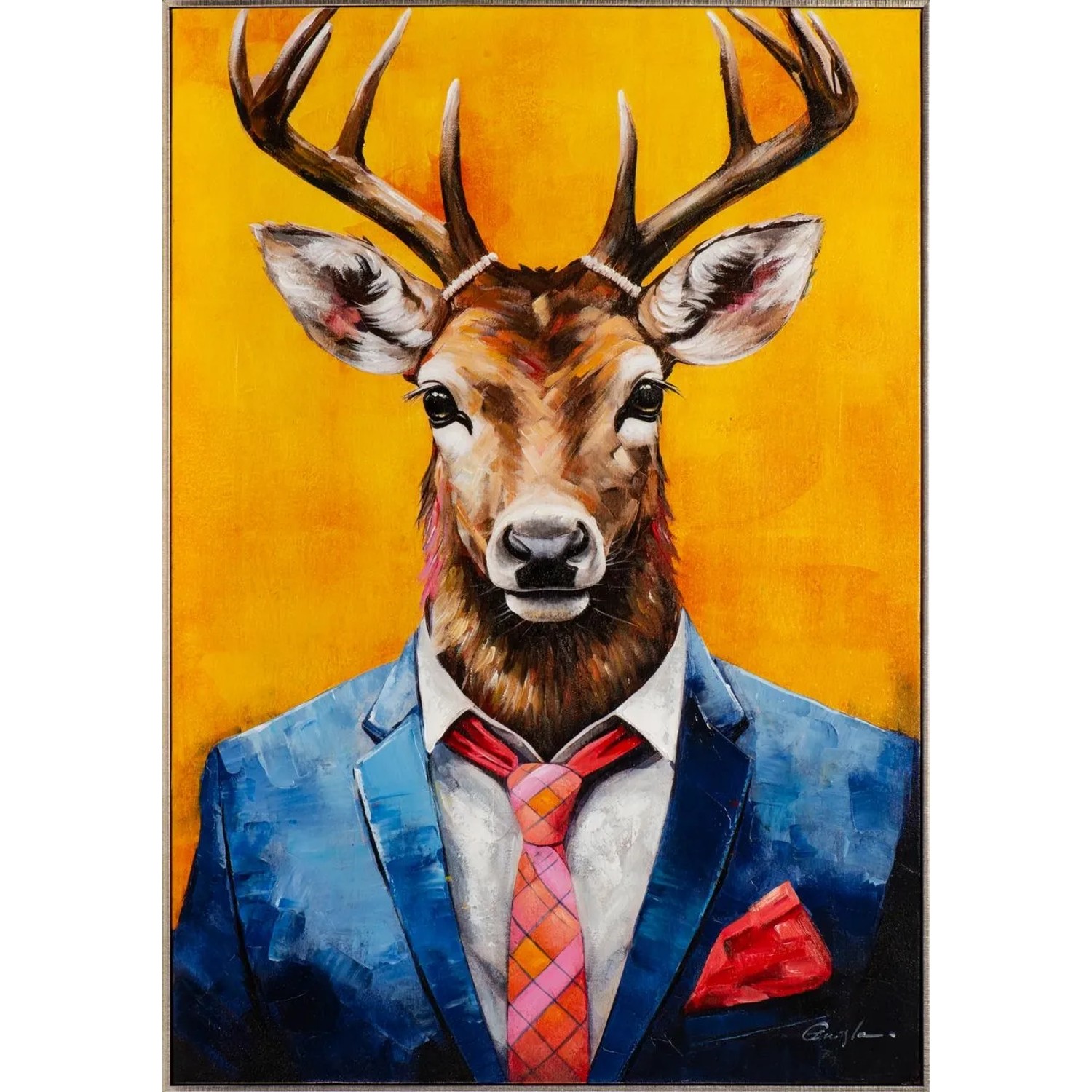 Art Universe Leinwandbild Mr. Hirsch Jun. 70 x 100 cm
