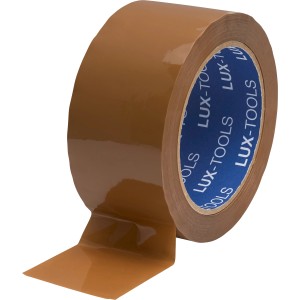 Braunes LUX Packband, 50mm x 66m, zum Verpacken von Kartons.