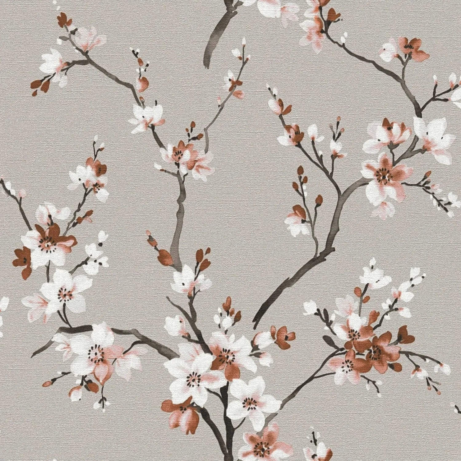 Tadessi Tapete Floral M1-No.835 Vliestapete in Grau