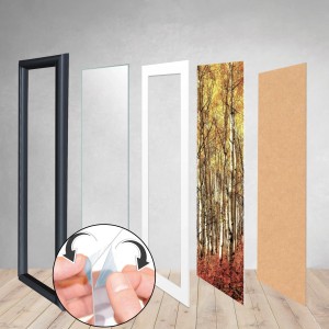 Bomoe Sunlight Bilderrahmen 12tlg Set, Kunststoffrahmen mit Schutzfolie und Passepartout.