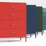 Jan Nowak Schubladenkommode CARLA, meeresgrün und weitere Farben, für Wohnzimmer.