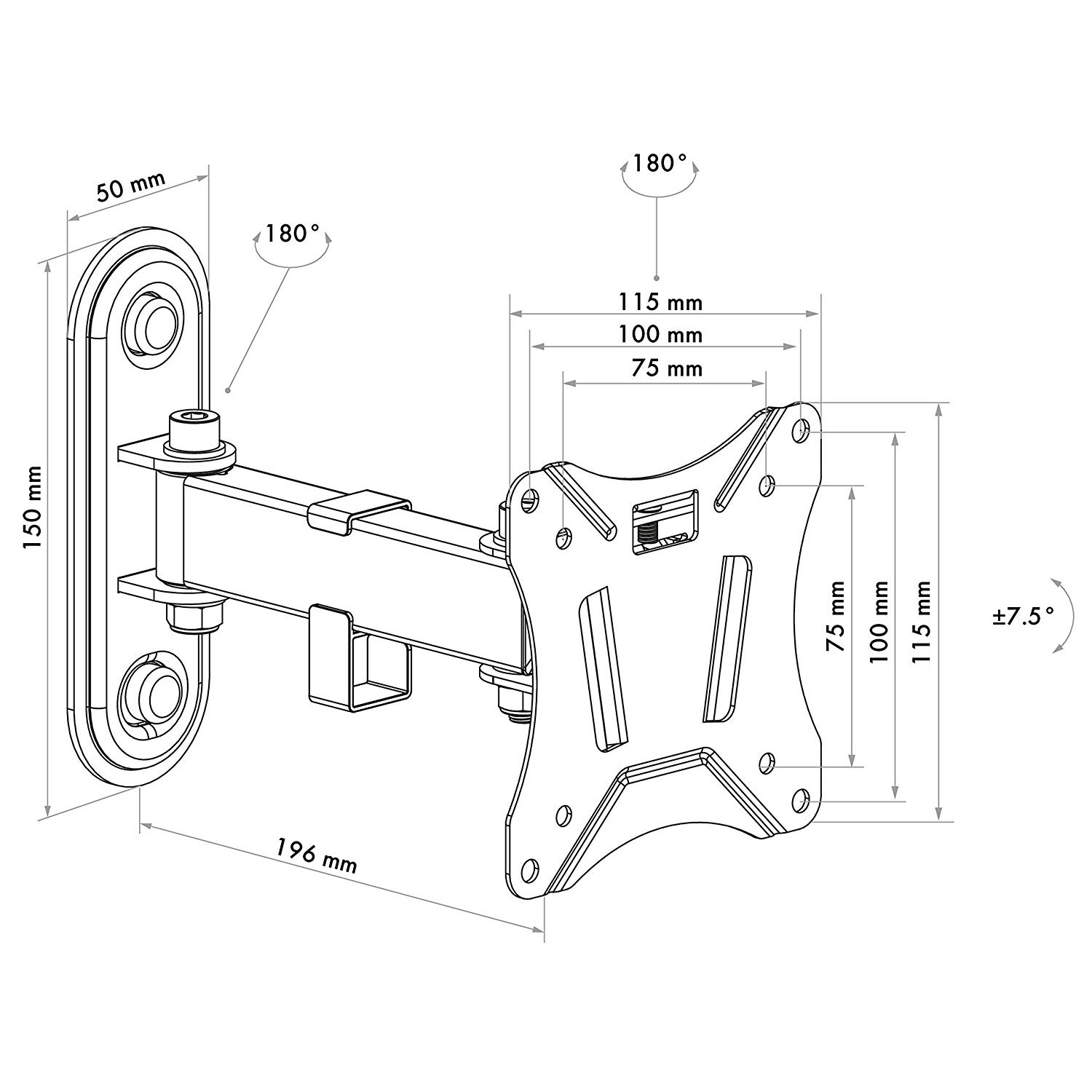 Schwaiger Tv Wandhalter Motion F R Kg Neigbar Schwenkbar Kaufen Bei Obi