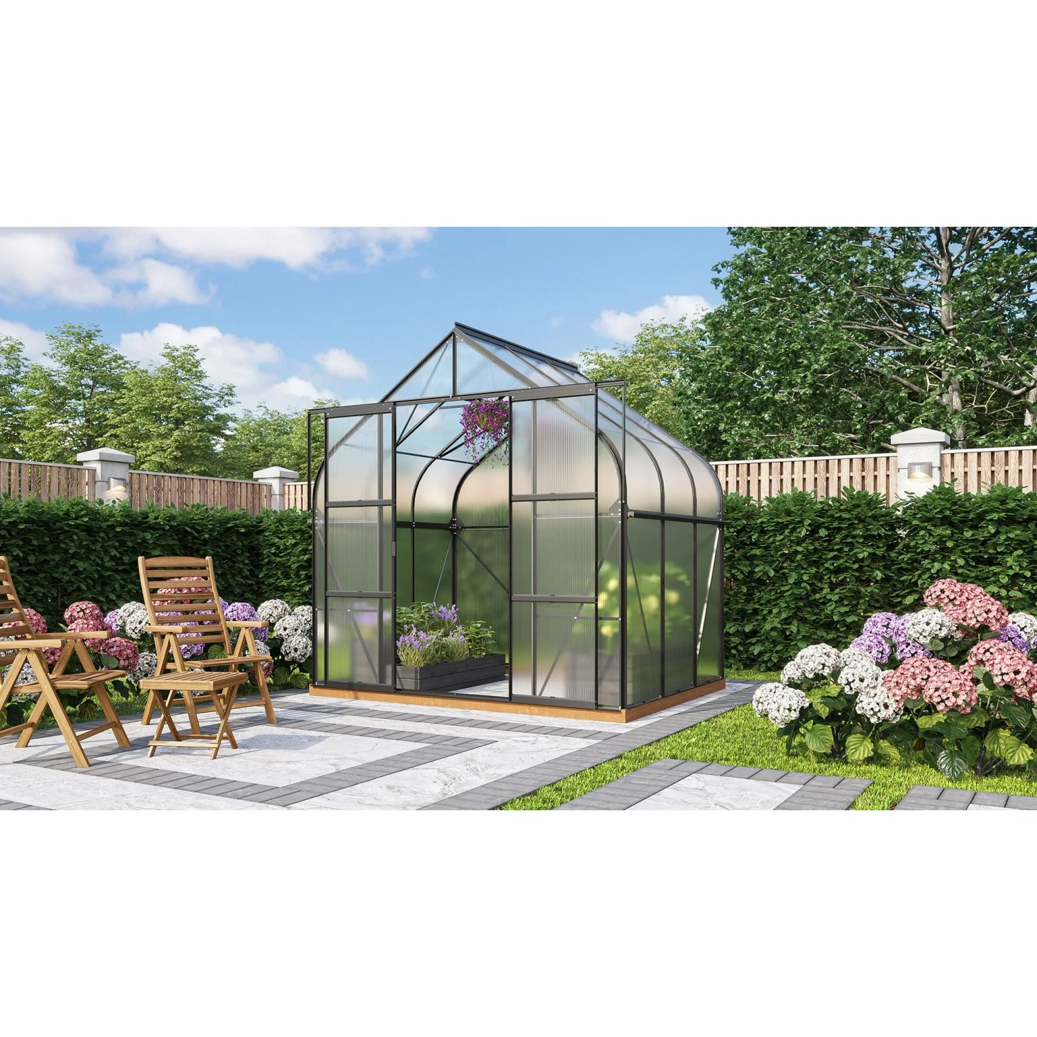 Vitavia Gewächshaus Diana 5000 HKP Schwarz 5 m²