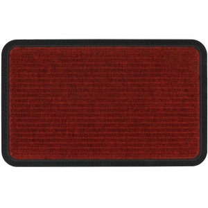 Rote Astra Fußmatte Border Star, 40x60 cm, mit schwarzem Zierrand. Schmutzfangmatte für den Innenbereich.