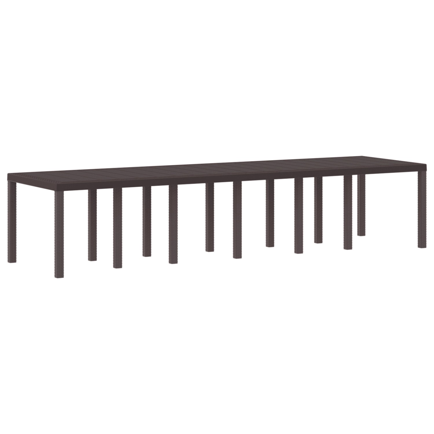 vidaXL Gartentisch Braun 350x100x73 cm Poly Rattan 3378525 günstig online kaufen