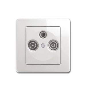 TEM EKONOMIK Antennen Steckdose Weiß TVRadioSat UP