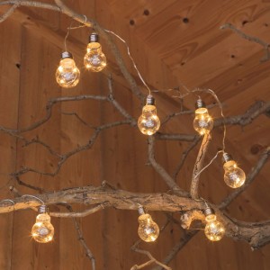 Marelida LED Solar Lichterkette 10 Transparente Glühbirnen Außen Garten Balkon Outdoor