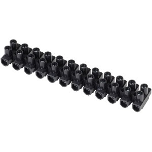 Schwarze 12-polige Lüsterklemmen (2 Stück) für Kabel von 1,5-6mm².