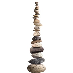 Wandtattoo Steinturm Naturel: Turm aus aufeinander gestapelten Natursteinen.