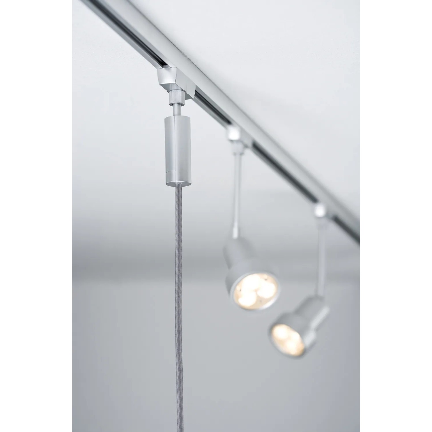 Paulmann URail 2Easy Basic Pendelleuchte, Chrom matt, Teil eines Schienensystems.