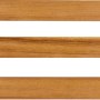 Detailaufnahme: Heller Holzfarbton der Beliani Gartenstühle (3er Set).