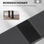 HOMCOM Tischbeine 2er-Set aus Vierkantprofilen 60 x 72 cm Stahl Schwarz_5