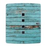 Banjado Schlüsselkasten Edelstahl, Motiv blaue Holzlatten, für 10 Schlüssel. Garderobenleiste.