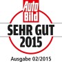 Auto Bild "Sehr Gut" Siegel 2015 für Dr. Wack P21S Felgenreiniger.