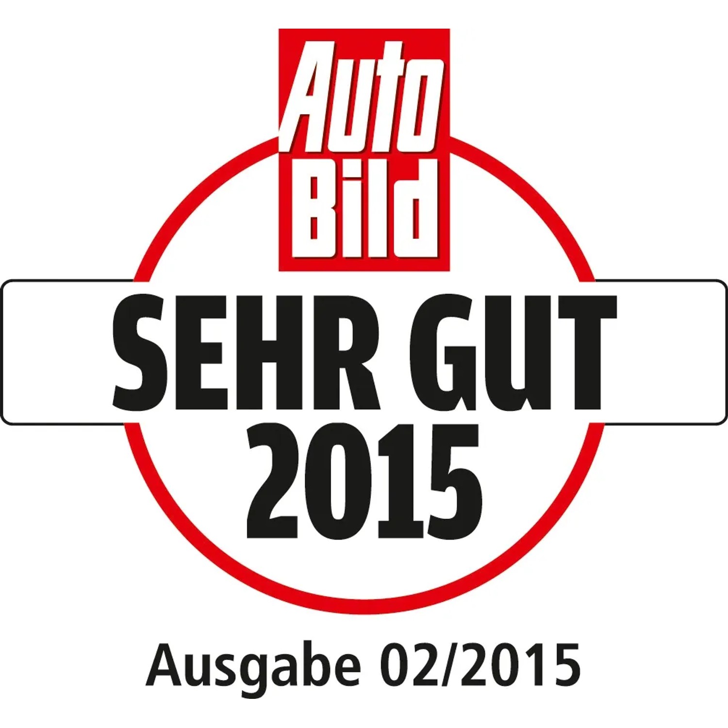 Auto Bild "Sehr Gut" Siegel 2015 für Dr. Wack P21S Felgenreiniger.