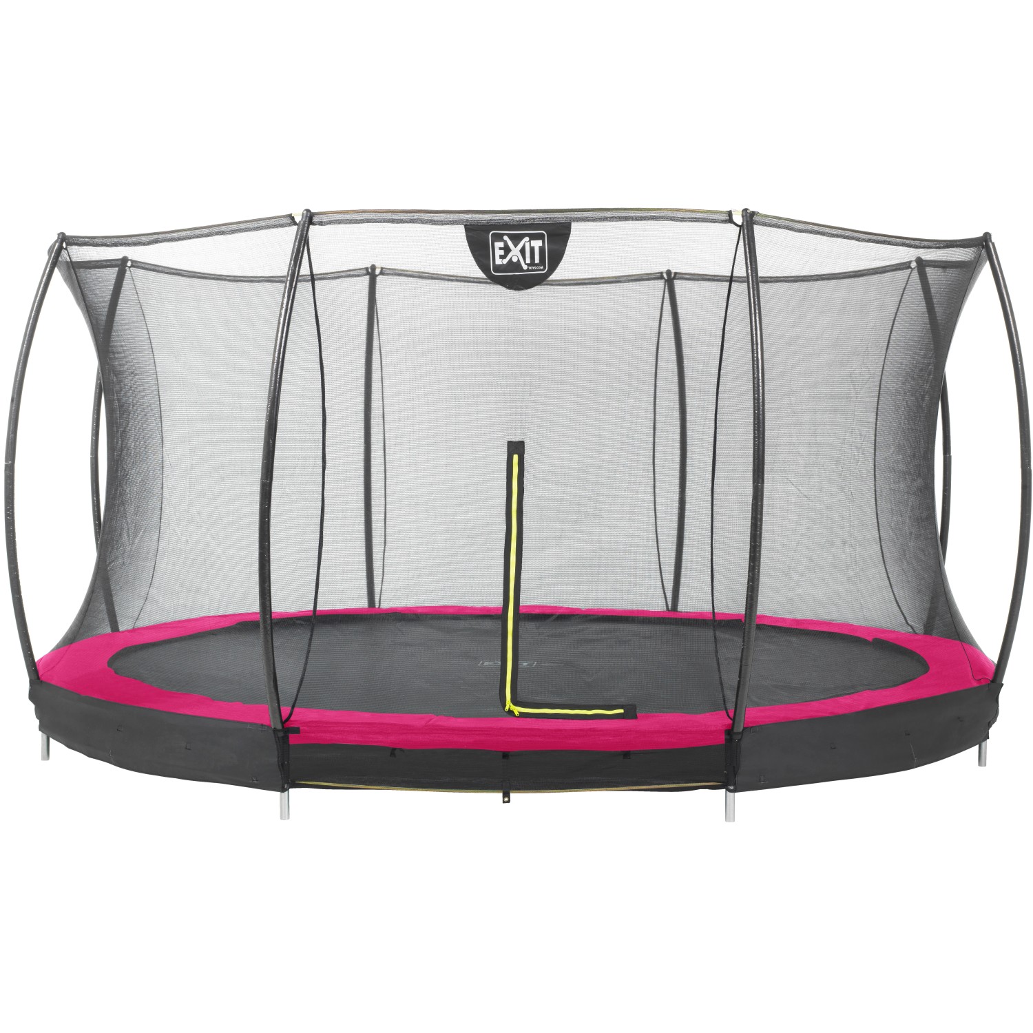 EXIT Silhouette Bodentrampolin D427cm mit Sicherheitsnetz - rosa