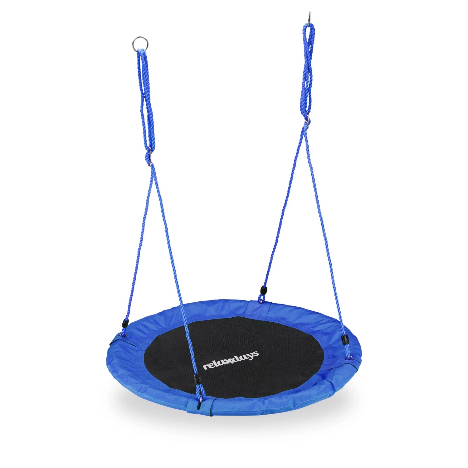 Relaxdays Nestschaukel Stahl Blau Höhenverstellbar 90 cm 2,5 kg