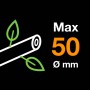 Symbolbild: Max. 50 mm Schnittstärke der Fiskars Astschere für Gartenarbeiten.