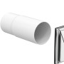 Teleskop-Mauerkasten Ø 150 mm mit Edelstahl-Ablufthaube für Mauerlüfter.