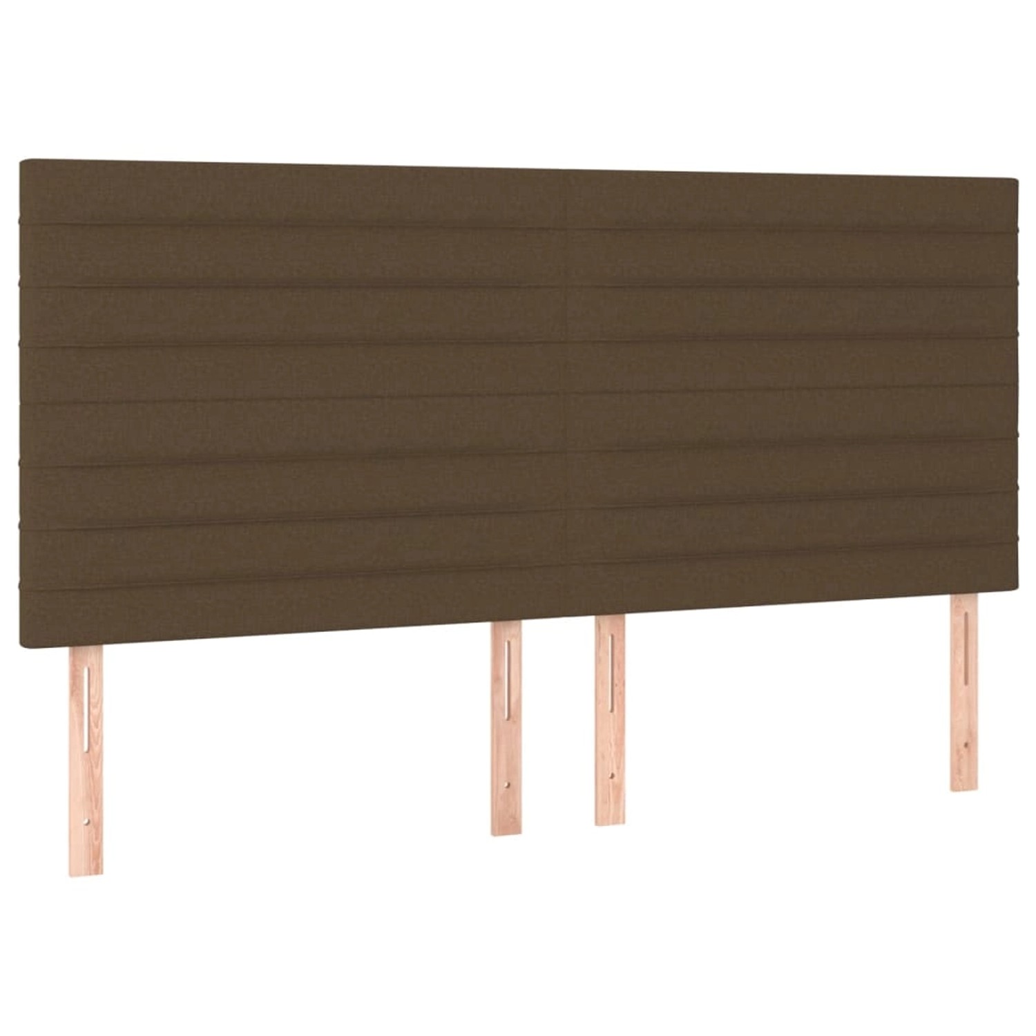 vidaXL LED Kopfteil Dunkelbraun 200x5x118/128 cm Stoff 3122589