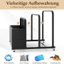 Costway Pool Aufbewahrungskorb mit Rollen Pe Rattan Schwarz_5
