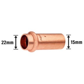 Messing Reparaturkupplung 15mm X 15mm - Klemmringverschraubung Für Kupferrohre