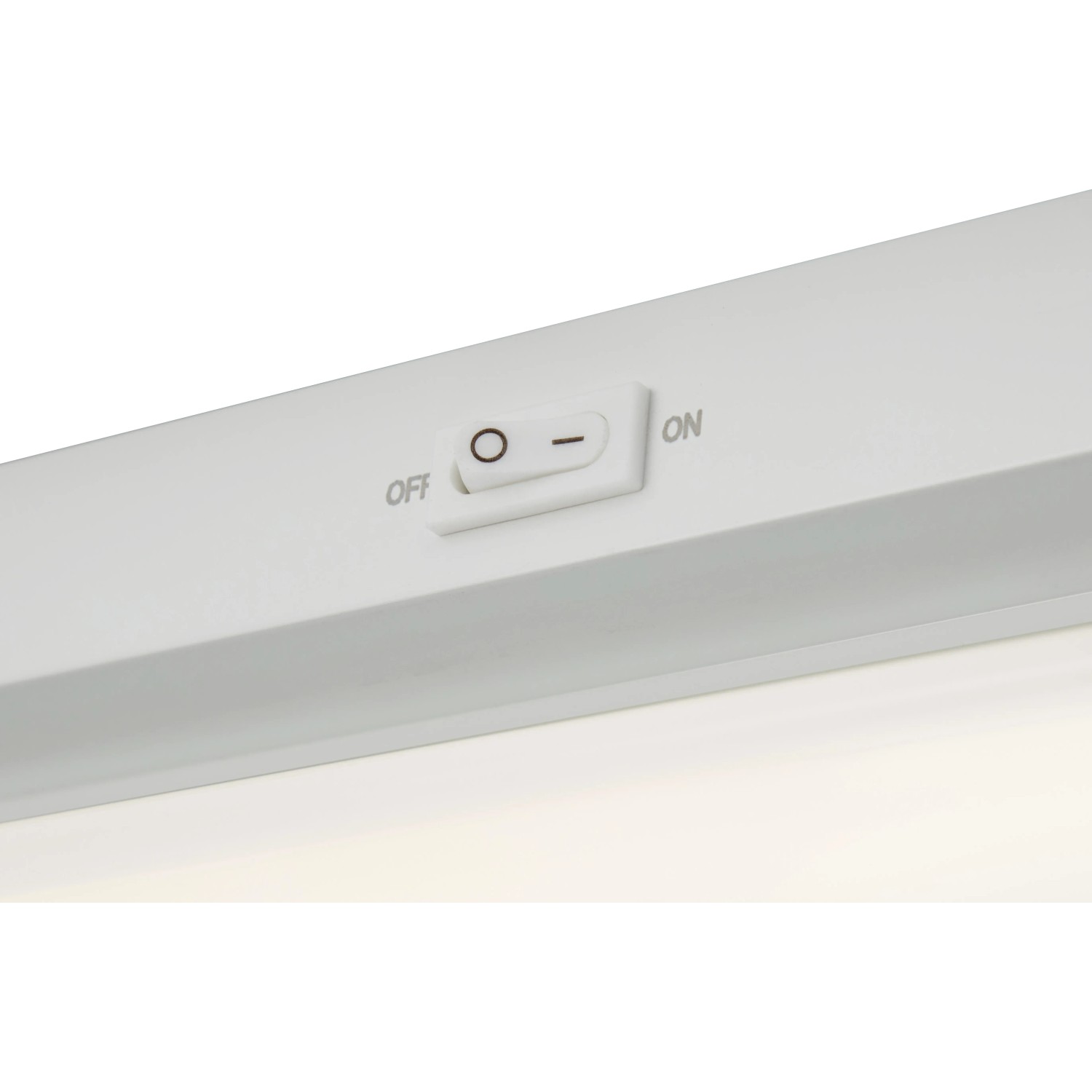 Weiße LED Unterbauleuchte (8W) mit Schalter (Ein/Aus) im Detail.