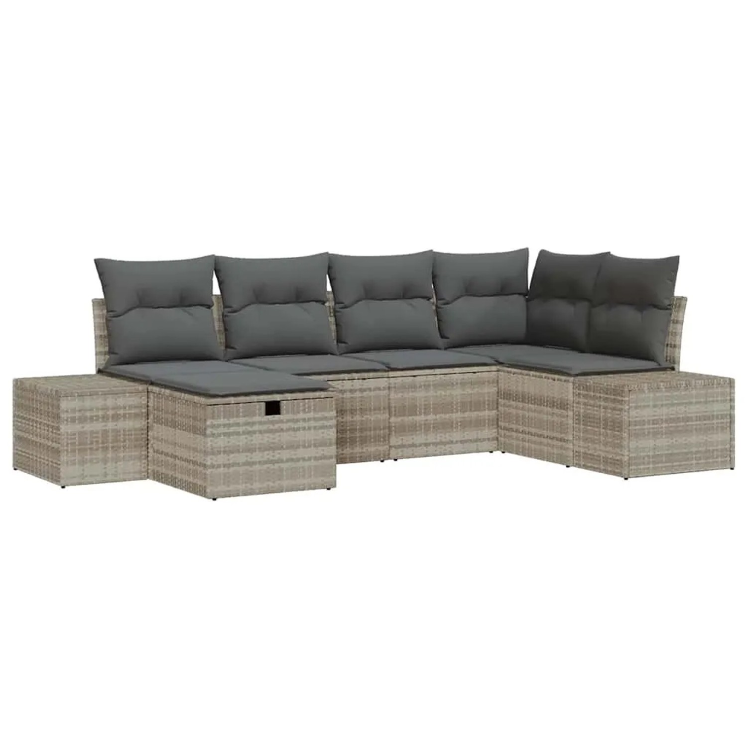 vidaXL Sofa Set mit Kissen 7-Tlg Poly-Rattan 3360713 günstig online kaufen