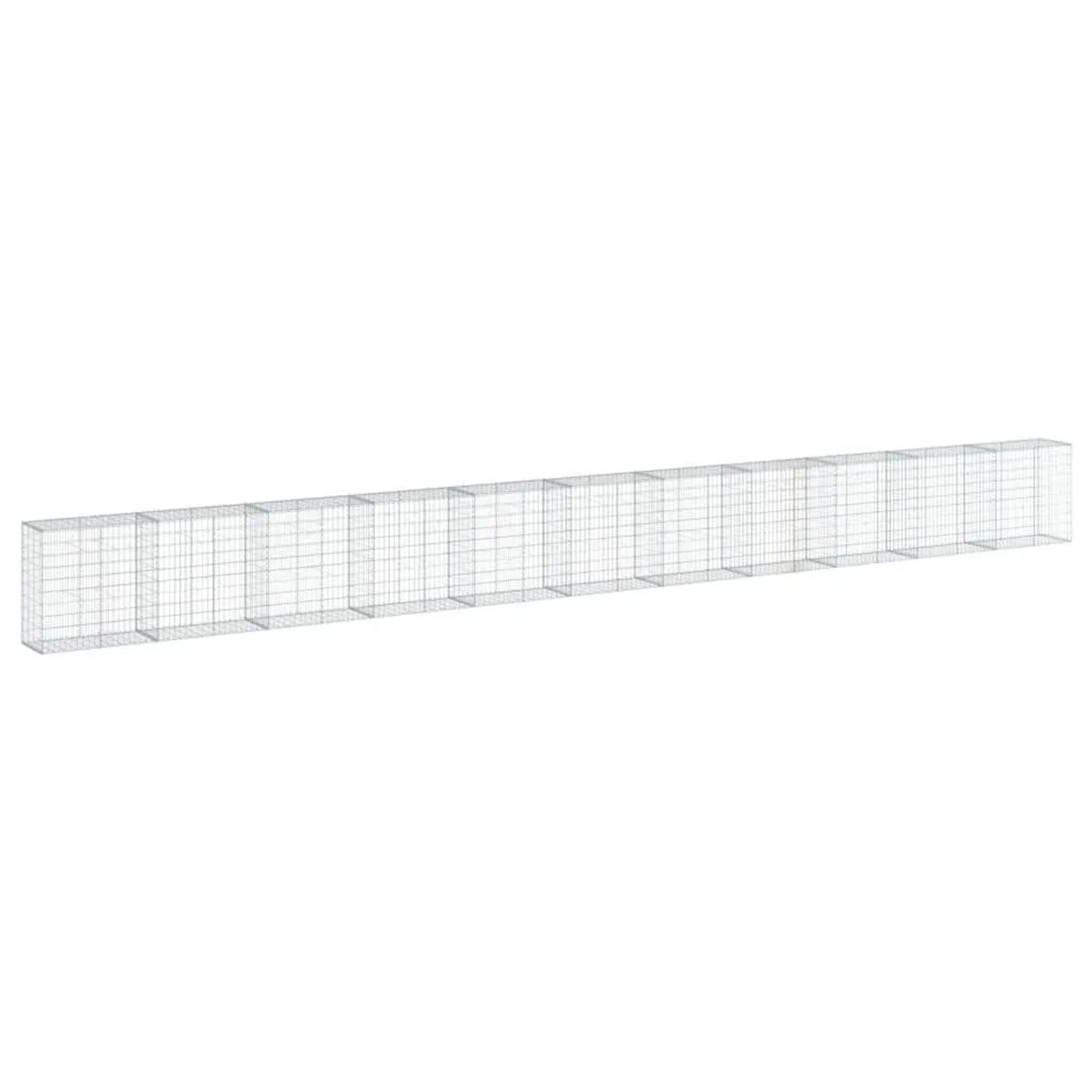 vidaXL Gabione mit Deckel 1100x50x100 cm Verzinktes Eisen 3295152