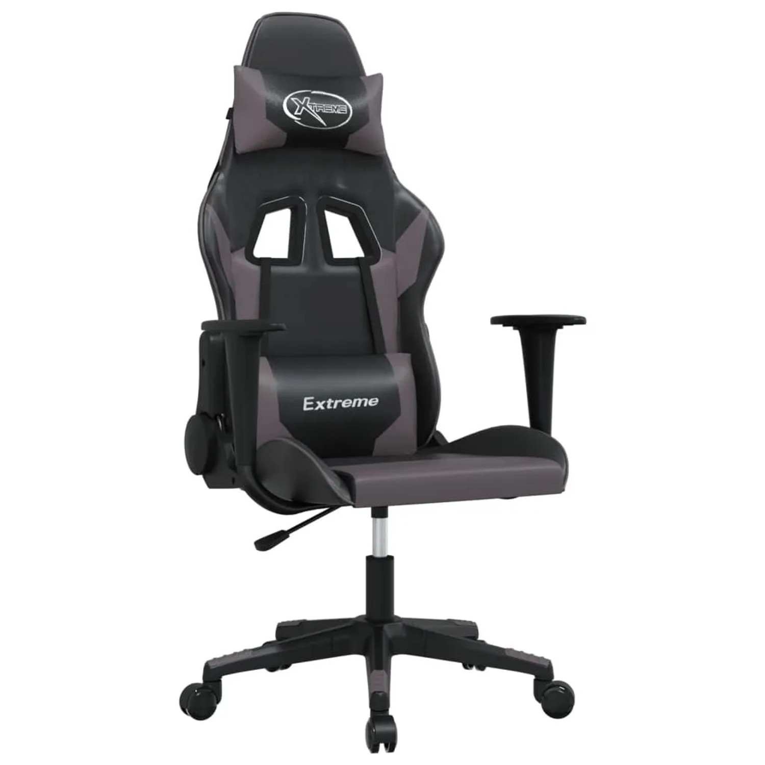 vidaXL Gaming-Stuhl Schwarz und Grau Kunstleder 3143691 günstig online kaufen