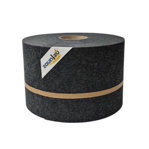 zaunzu Sichtschutz Vlies Rolle, Schwarzgrau, 35m, für Doppelstabmattenzaun.