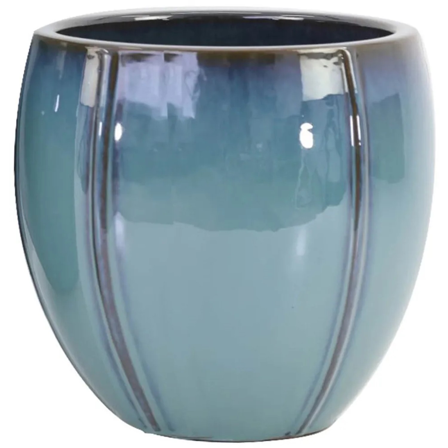 Keramik Blumentopf Blau glasiert 23,5 x 25 cm kaufen bei OBI